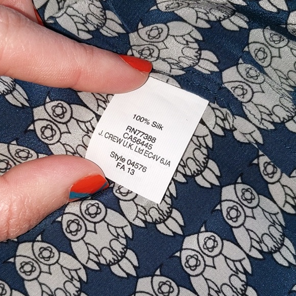 JCrew Owl Print Shirt - Picture 2 of 2